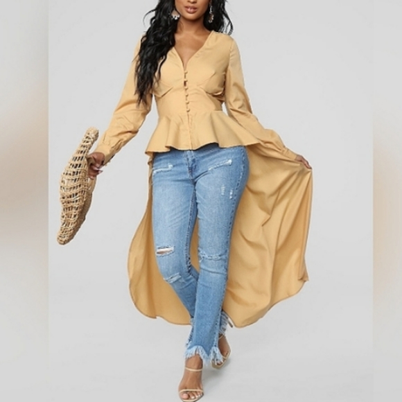 FashionNova 🩷Pink high low blouse - Picture 2 of 10